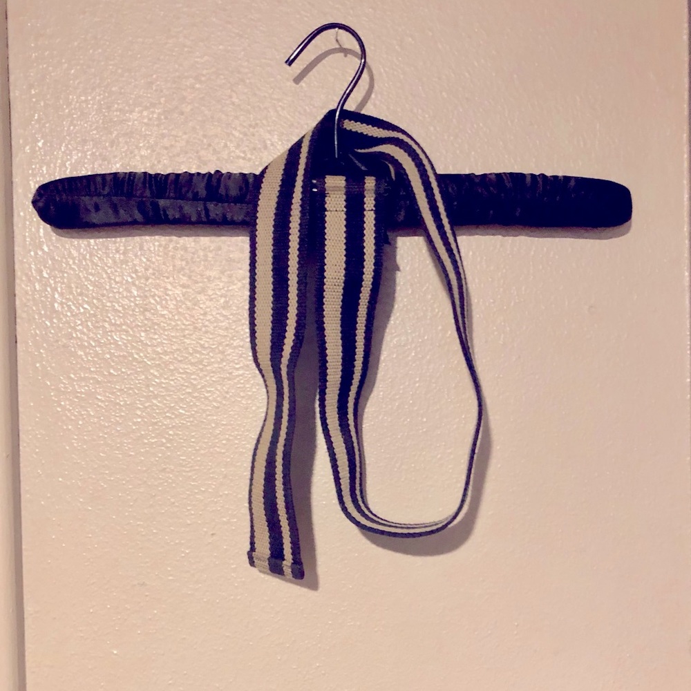 🆓 UNISEX Khaki/Navy Striped Belt
